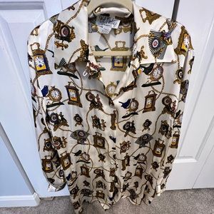 Bob Mackie silk button down